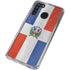 Dominican Republic Flag Distressed Galaxy A21 Clear Case